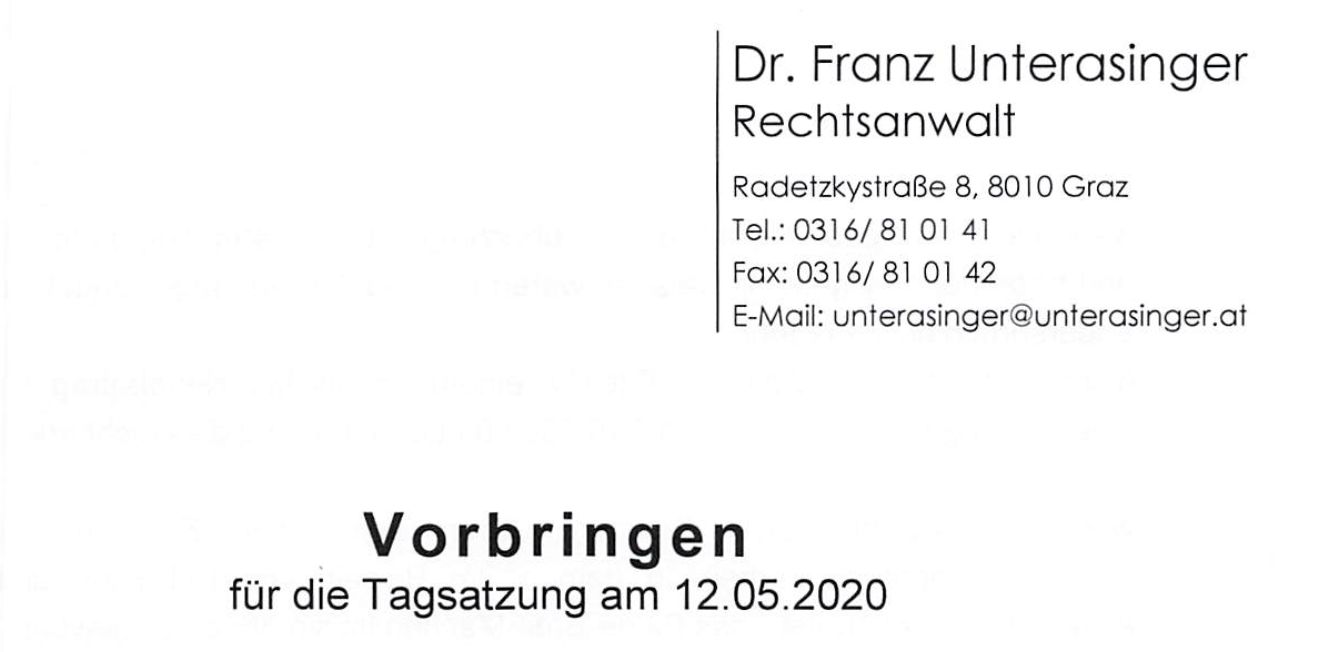 Rechtsanwalt Dr. Franz Unterasinger begehrt für Reinhard Eder, Hausverwalter, nachstehenden Widerruf, was sagt der Arzt, der Anwalt dazu?