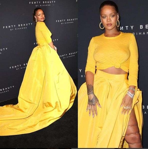 Foto: Rihanna bei der NYFW. Quelle: Just Jared/ Instagram